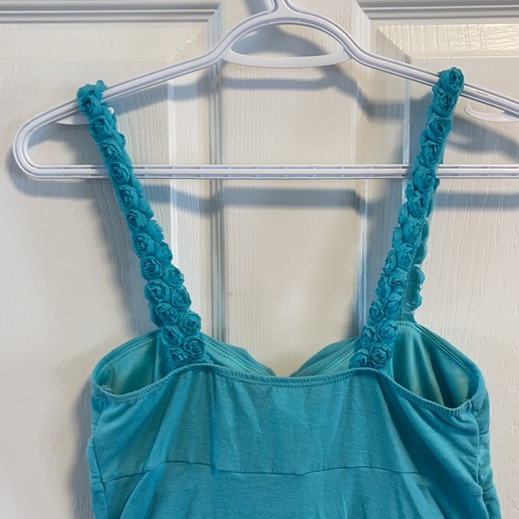 Seductions light blue tank top with Rose straps S - Picture 6 of 9